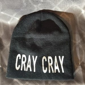 Cray Cray black beanie hat